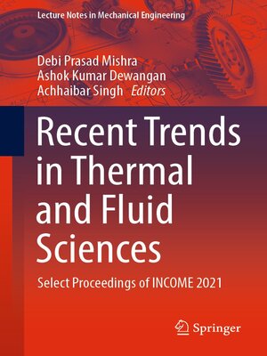 cover image of Recent Trends in Thermal and Fluid Sciences